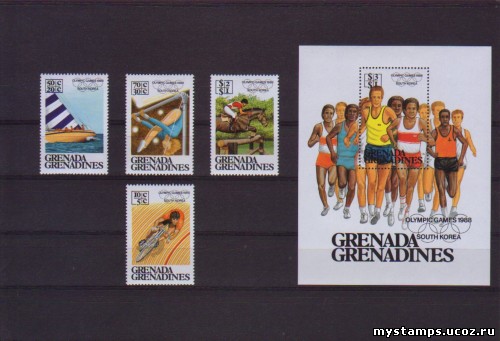 Гренада и Гренадины Олимпиада Сеул-88, серия+блок