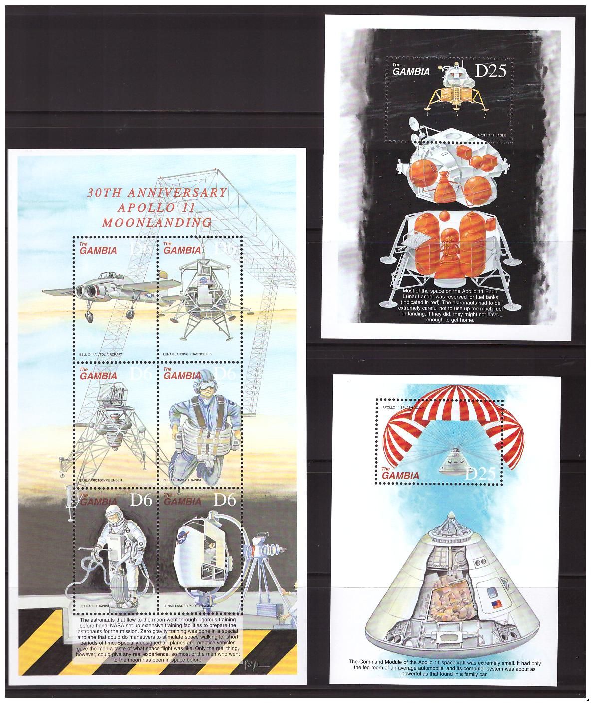 Гамбия 1999 г. Космос 30 лет первому полёту на Луну, МЛ+2 блока