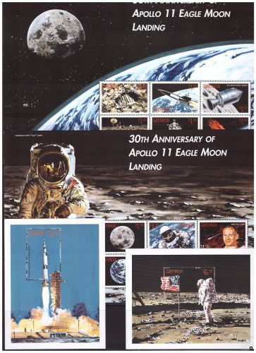 Гренада 1999 г. Космос 30 лет первому полёту на Луну, 2 МЛ+2 блока