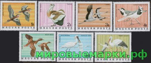 Венгрия 1977 г. №3171-3177 Птицы национального парка Хортобадь, серия