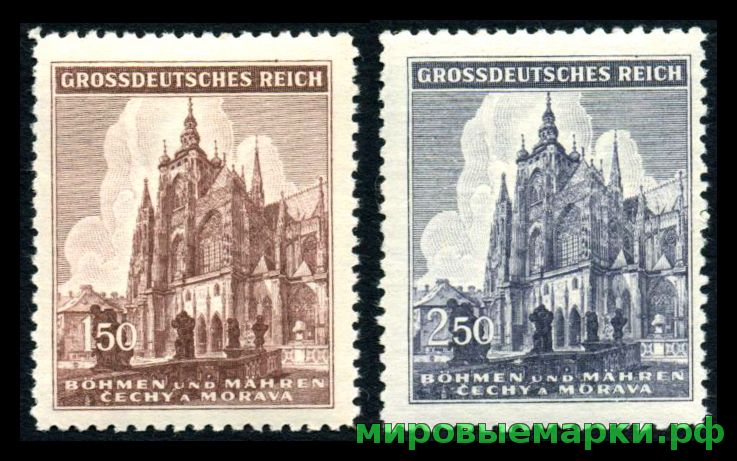 Германия 1944 г. 3 Рейх Богемия и Моравия. Архитектура, серия