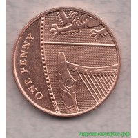 Великобритания 2010 г. 1 пенни, UNC(мешковые)