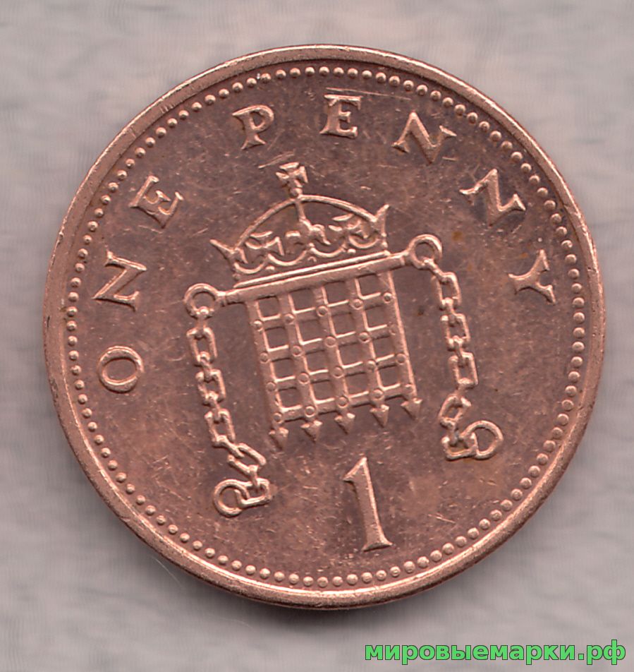 Великобритания 2000 г. 1 пенни, UNC(мешковые)