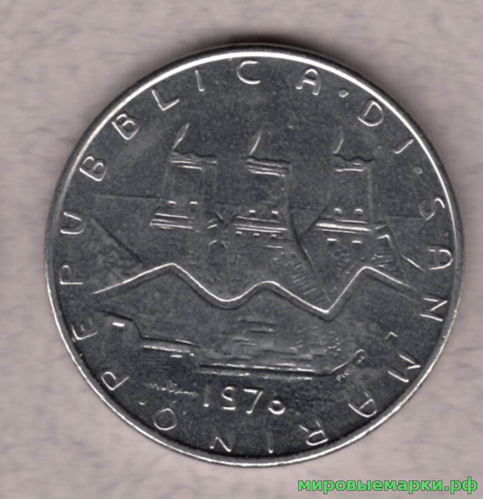 Сан-Марино 1976 г. 100 лир, UNC(мешковые)