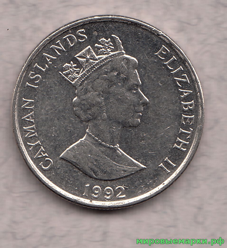 Каймановы острова 1992 г. 10 центов, UNC(мешковые)