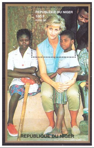 Нигер 1998 г. Принцесса Диана Некролог, блок