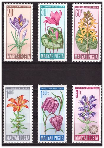 Венгрия 1966 г. №2212-2217 Флора Цветы, серия