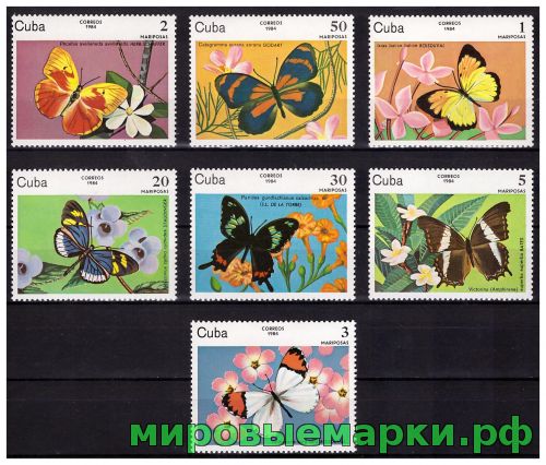 Куба 1984 г. Фауна Бабочки, серия