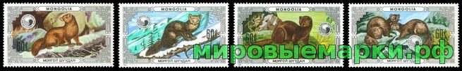 Монголия 1986 г. № 1772-1775. Фауна. Соболь. Серия