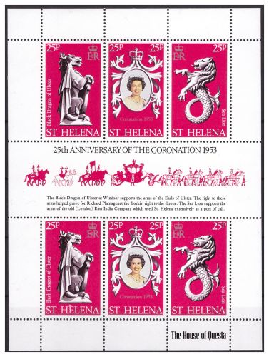 о-в Св.Елены 1978 г. № 304-306. 25-летие коронации королевы Елизаветы II. МЛ