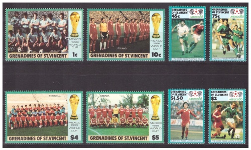 Сент Винсент и Гренадины 1986 г. № 483-490. Футбол. Чемпионат мира(Мексика). Серия