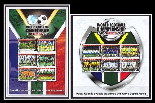 Уганда 2011 г. № 2748-2759. Футбол. Чемпионат мира(ЮАР). 2 блока