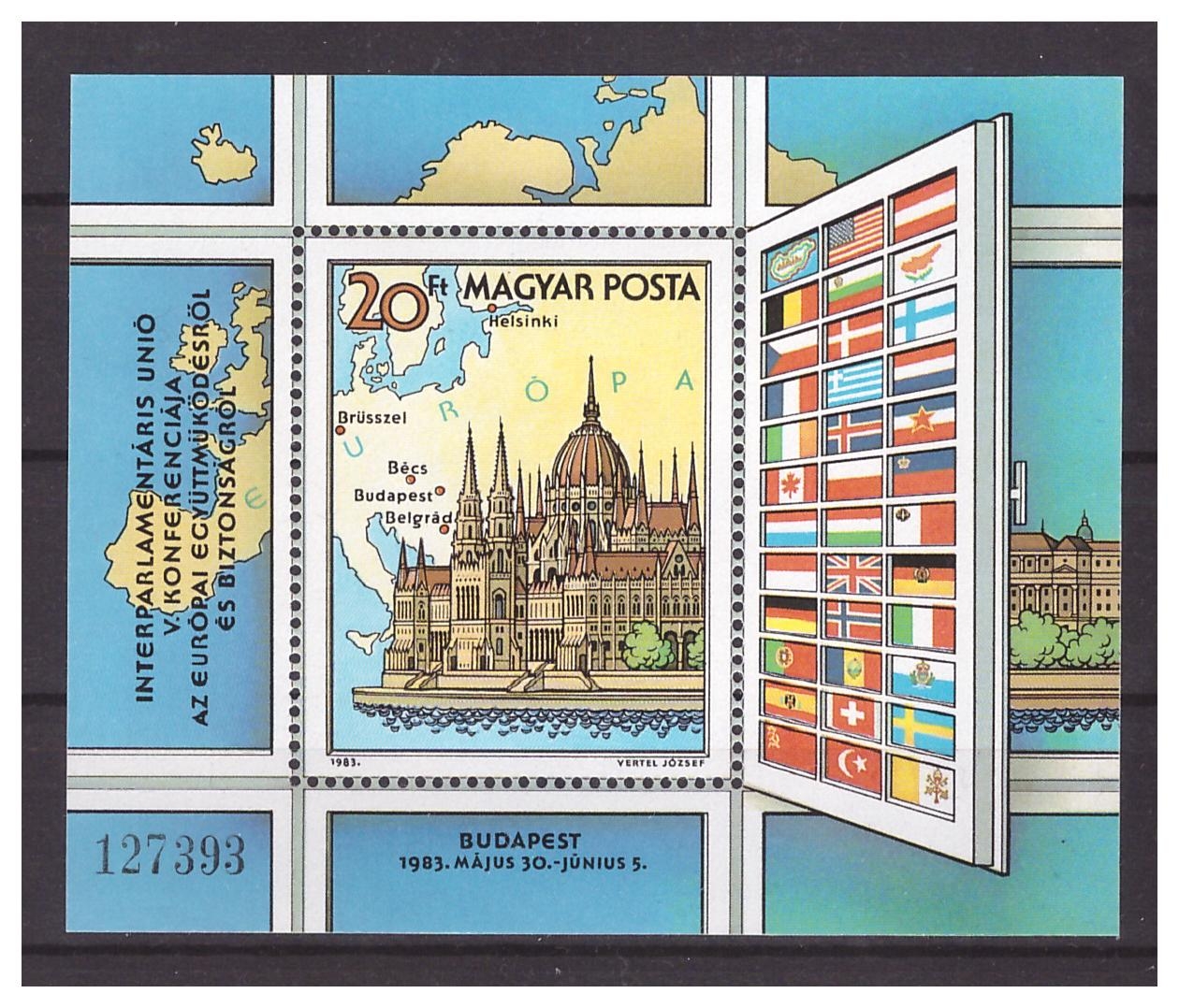 Венгрия 1983 г. № 3610(163А). 5-я Конференция Европейского сотрудничества, Будапешт. Блок