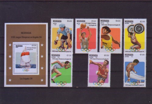 Никарагуа 1983 г. Олимпиада-84 летняя, серия+блок