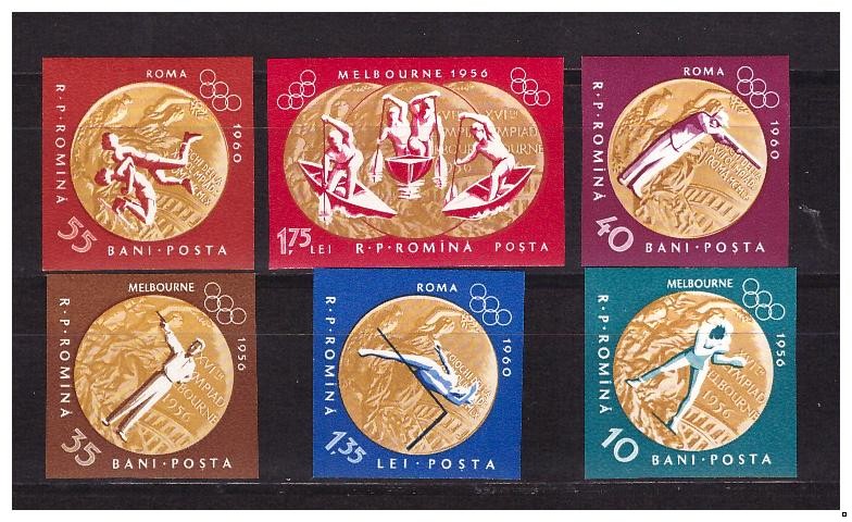 Румыния 1961 г. Олимпиада-56 и 60 летняя, беззубц.серия