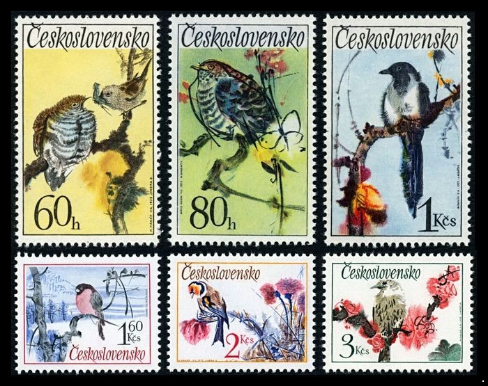 Чехословакия 1972. 2110-2115. Птицы. Серия 6 марок.