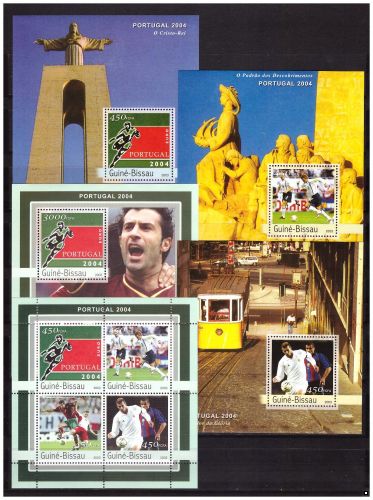 Гвинея-Бисау 2003 г. Футбол Евро-2004, 4блока+МЛ