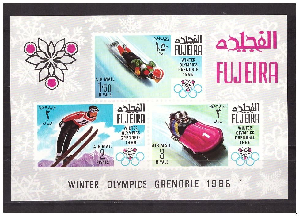 Фуджейра 1968 г. Спорт Олимпиада-68 зимняя, блок