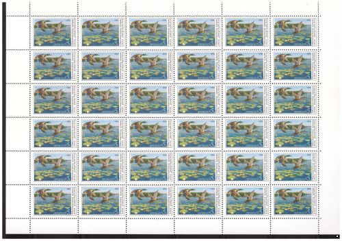 СССР 1990 г. № 6220-6222 Фауна. Утки, серия из 3 марок в листах(3 БЛ), 3 скана