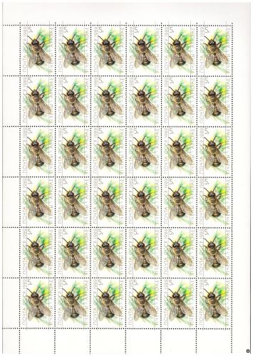 СССР 1989 г. № 6069-6072 Пчеловодство, серия из 4 марок в листах(4 БЛ), 4 скана