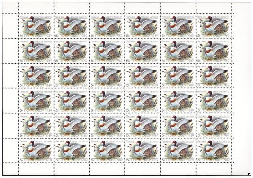 СССР 1989 г. № 6084-6086 Фауна. Утки, серия из 3 марок в листах(3 БЛ), 3 скана