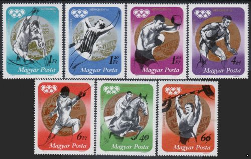 Венгрия 1973 г. №2847-2853 Призеры летних Олимпийских Игр Мюнхен, серия
