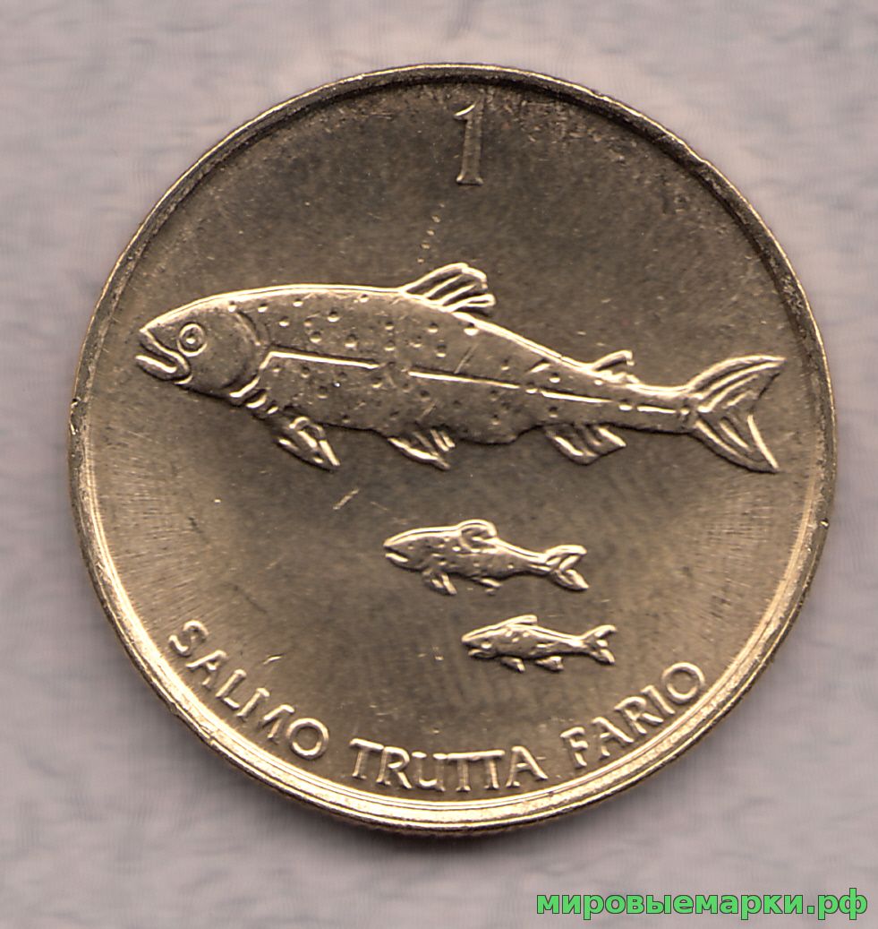 Словения 2001 г. 1 толар, UNC(мешковые)