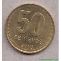 Аргентина 2010 г. 50 сентаво, UNC(мешковые)
