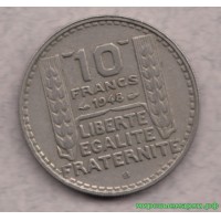 Франция 1948 г. 10 франков, UNC(мешковые)
