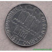 Сан-Марино 1977 г. 100 лир, UNC(мешковые)