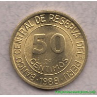 Перу 1988 г. 50 сентимо