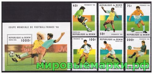 Бенин 1996 г. Спорт Футбол ЧМ-98, серия+блок