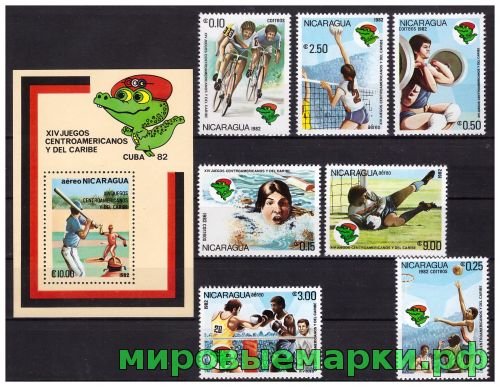Никарагуа 1982 г. Спорт, серия+блок