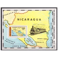 Никарагуа 1978 г. Техника Поезда, блок