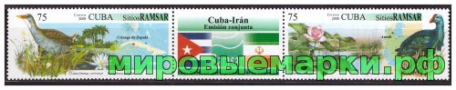 Куба 2008 г. Фауна Птицы Совместный выпуск Куба-Иран, сцепка