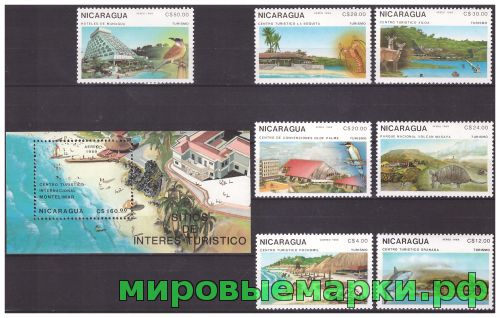 Никарагуа 1989 г. Туризм, серия+блок