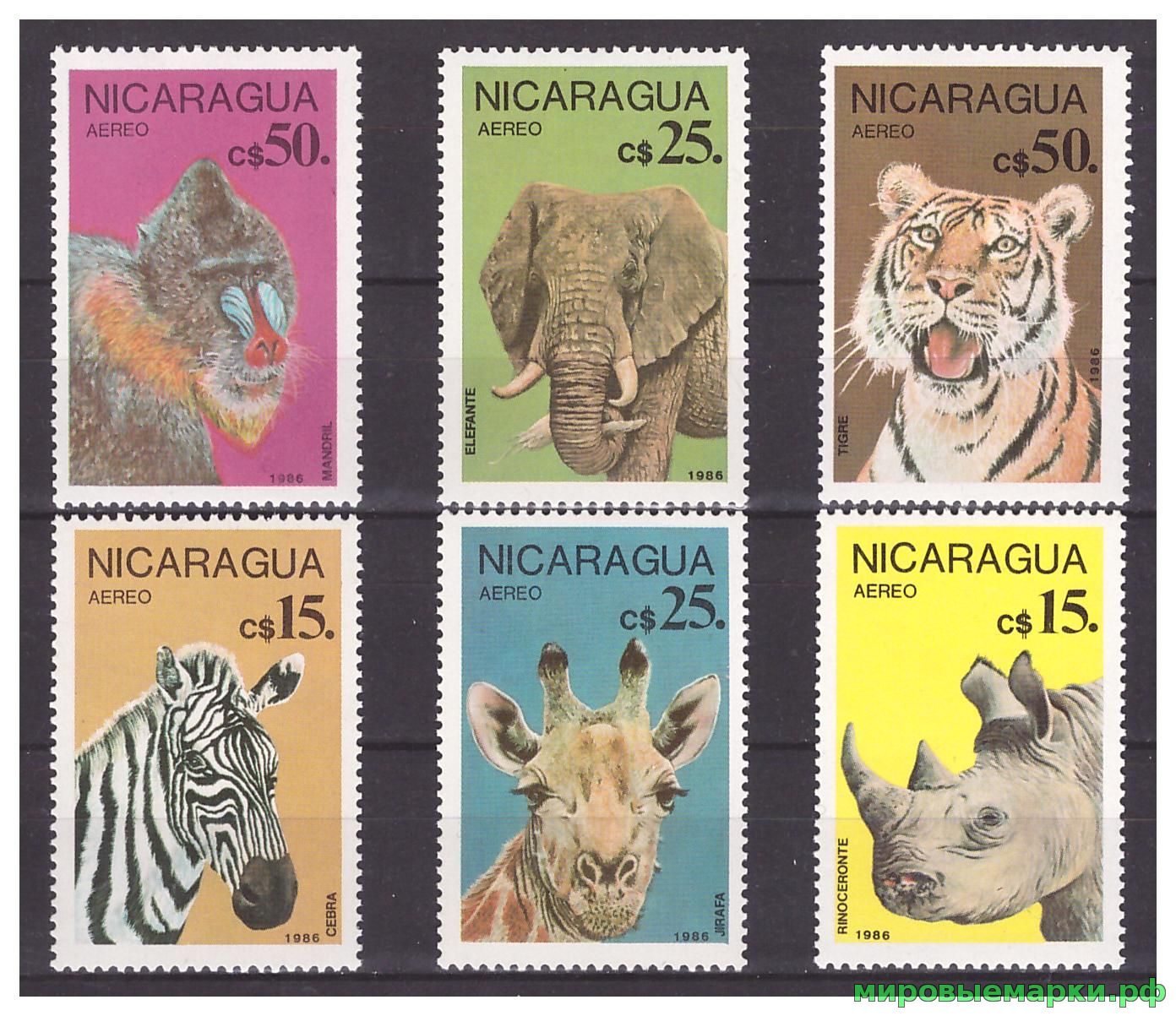 Никарагуа 1986 г. Фауна Животные, серия