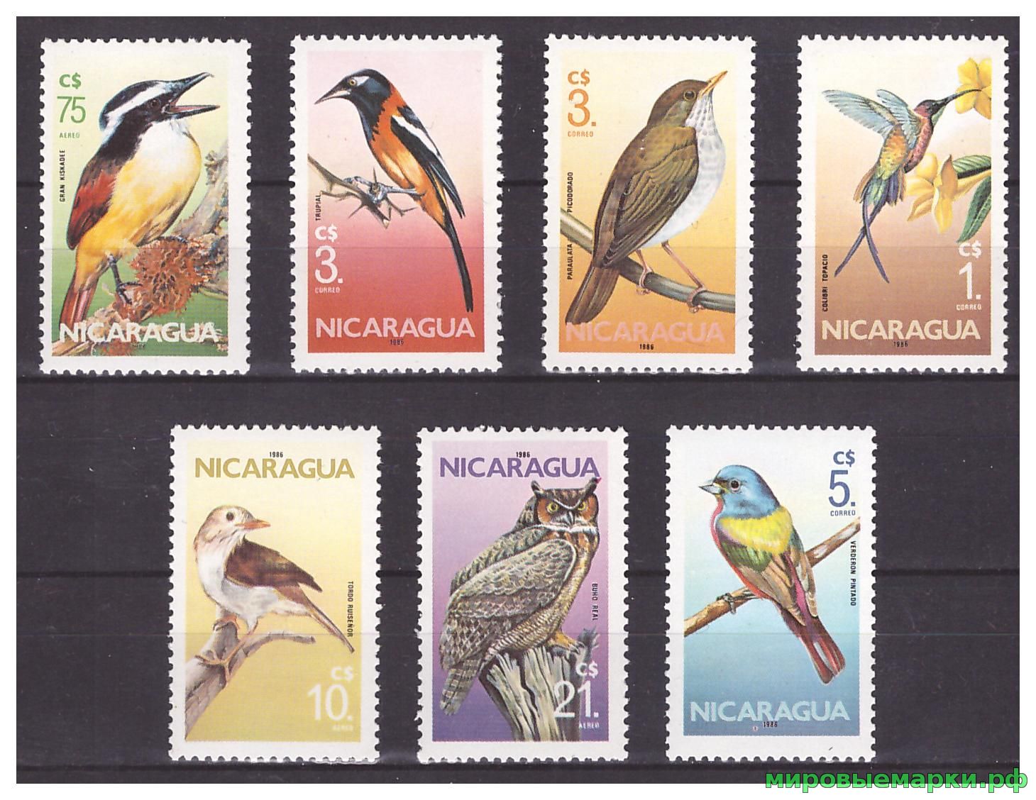 Никарагуа 1986 г. Фауна Птицы, серия