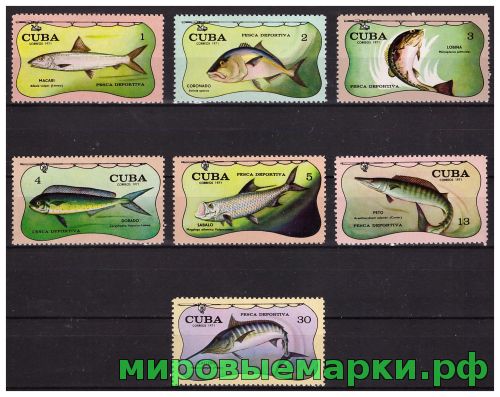 Куба 1971 г. Фауна Рыбы, серия