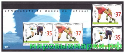 Ангола 2002 г. Спорт Футбол ЧМ-02, серия+блок