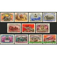 СССР 1958 г. № 2203-2213 100 лет русской почтовой марке, серия