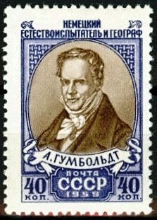 Кликните для увеличения изображения СССР 1959 г. № 2310 А.Гумбольт