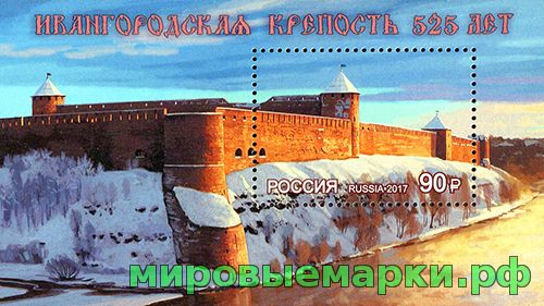 Кликните для увеличения изображения Россия 2017 г. № 2241. 525 лет Ивангородской крепости. Блок