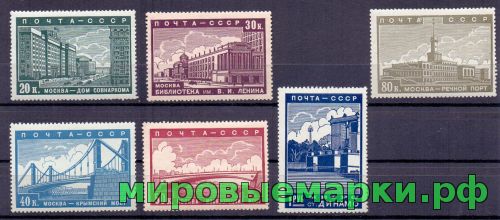 СССР 1939 г. № 653-659 Реконструкция Москвы. Серия