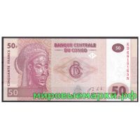 Конго 2013 г. Банкнота 50 франков. UNC