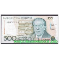 Бразилия 1987 г. Банкнота 500 крузадо. UNC