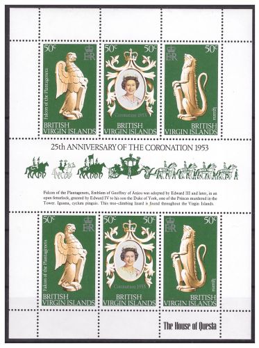 Виргинские о-ва 1978 г. № 337-339. 25-летие коронации королевы Елизаветы II. МЛ