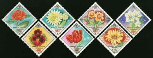 Монголия 1983 г. № 1560-1566. Флора. Цветы. Серия