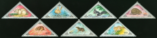 Монголия 1983 г. № 1592-1598. Фауна. Млекопитающие. Серия