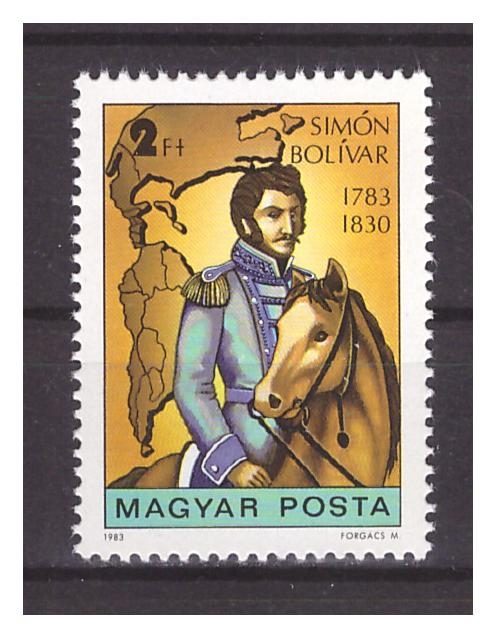Кликните для увеличения изображения Венгрия 1983 г. № 3621. Симон Боливар, венесуэльский политик